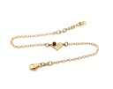 Month - birthstones bracelet heart 585/000 yellow gold