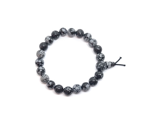 Steinarmband Schneeflocken Obsidian